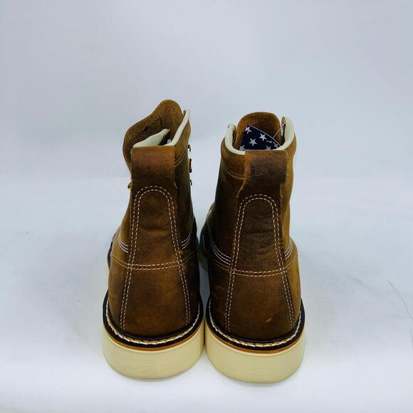 THOROGOOD MENS SLIP-RESISTANT FIRM TRAILCRAZYHORSE MOC TOE WORK BOOTS SIZE 10D